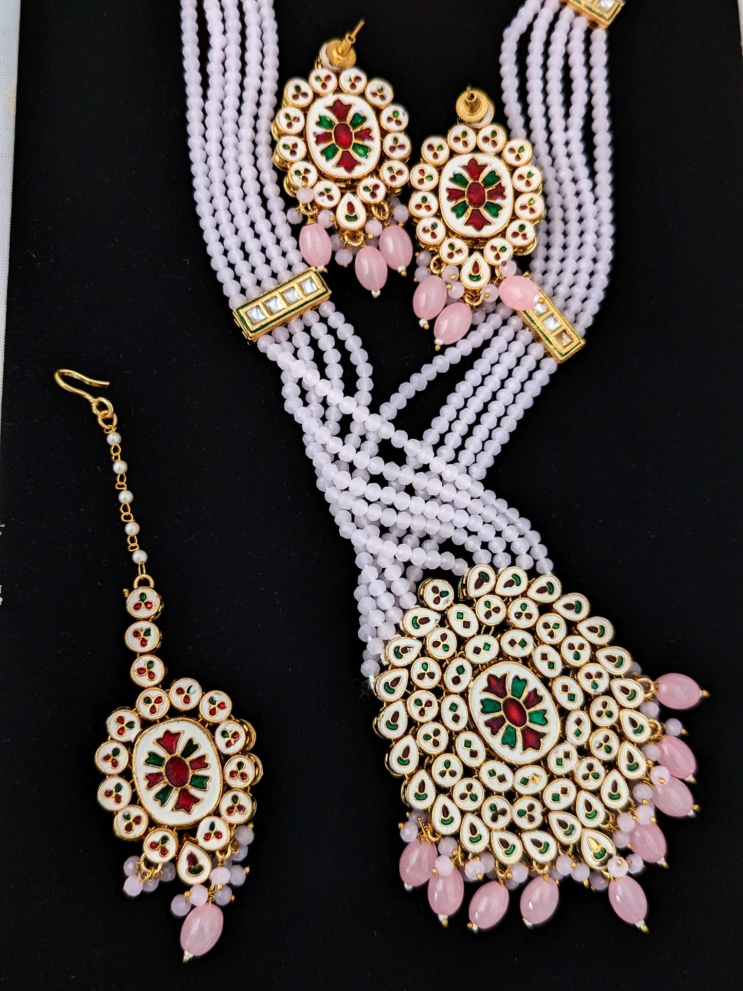 Avani Rani Necklace - Baby Pink