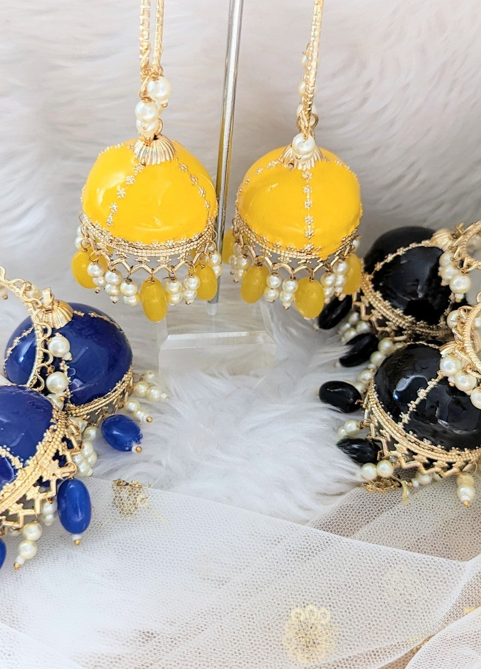 Jhelum Jhumka Hoops - Royal Blue