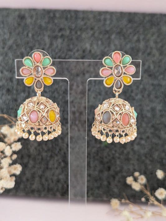 Khamaj Pastel Jhumkas