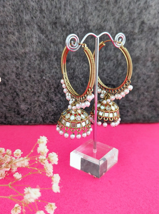 Mirror Jhumka Hoops