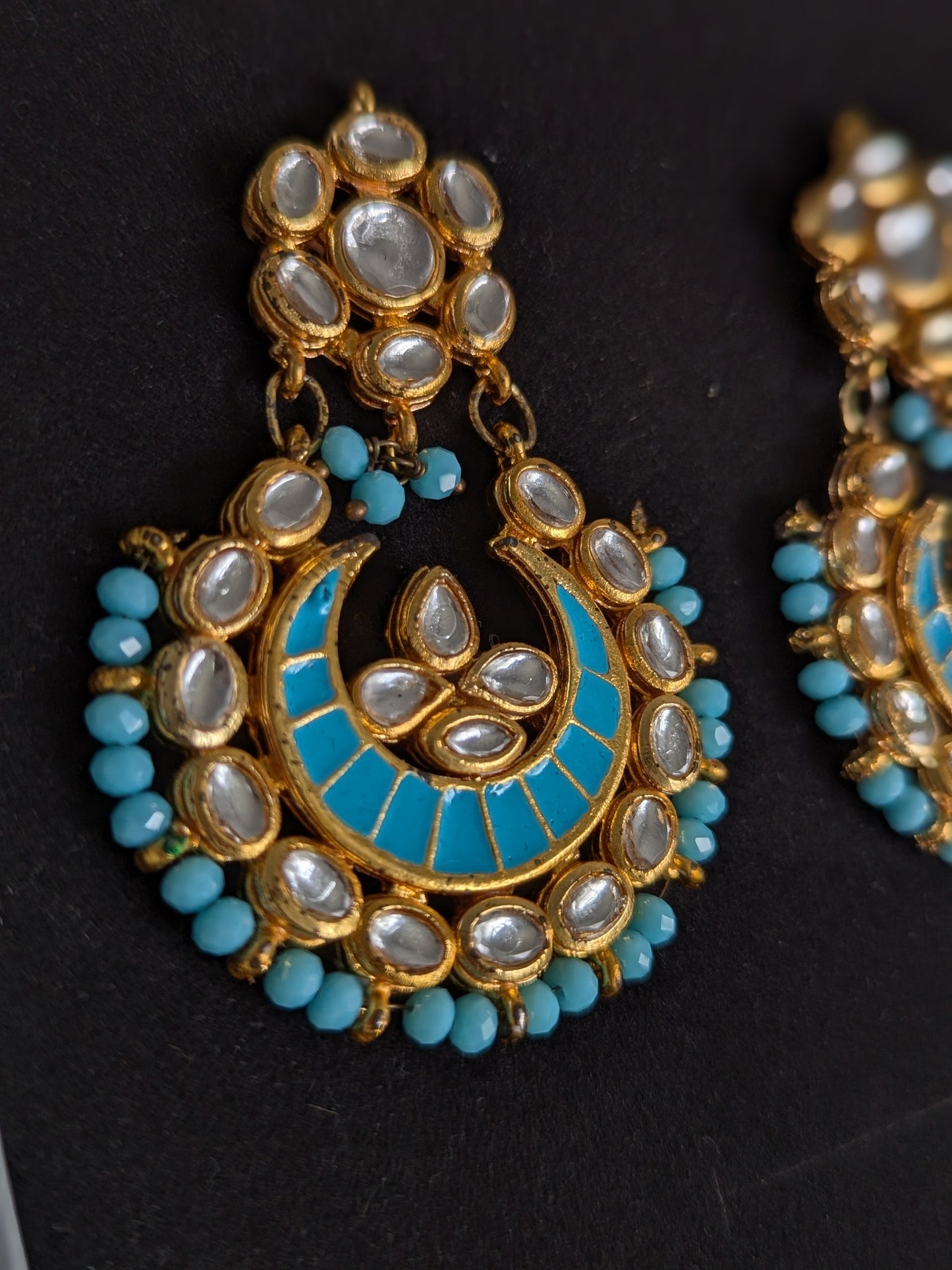 Defect - Turquoise Chandbali Earrings