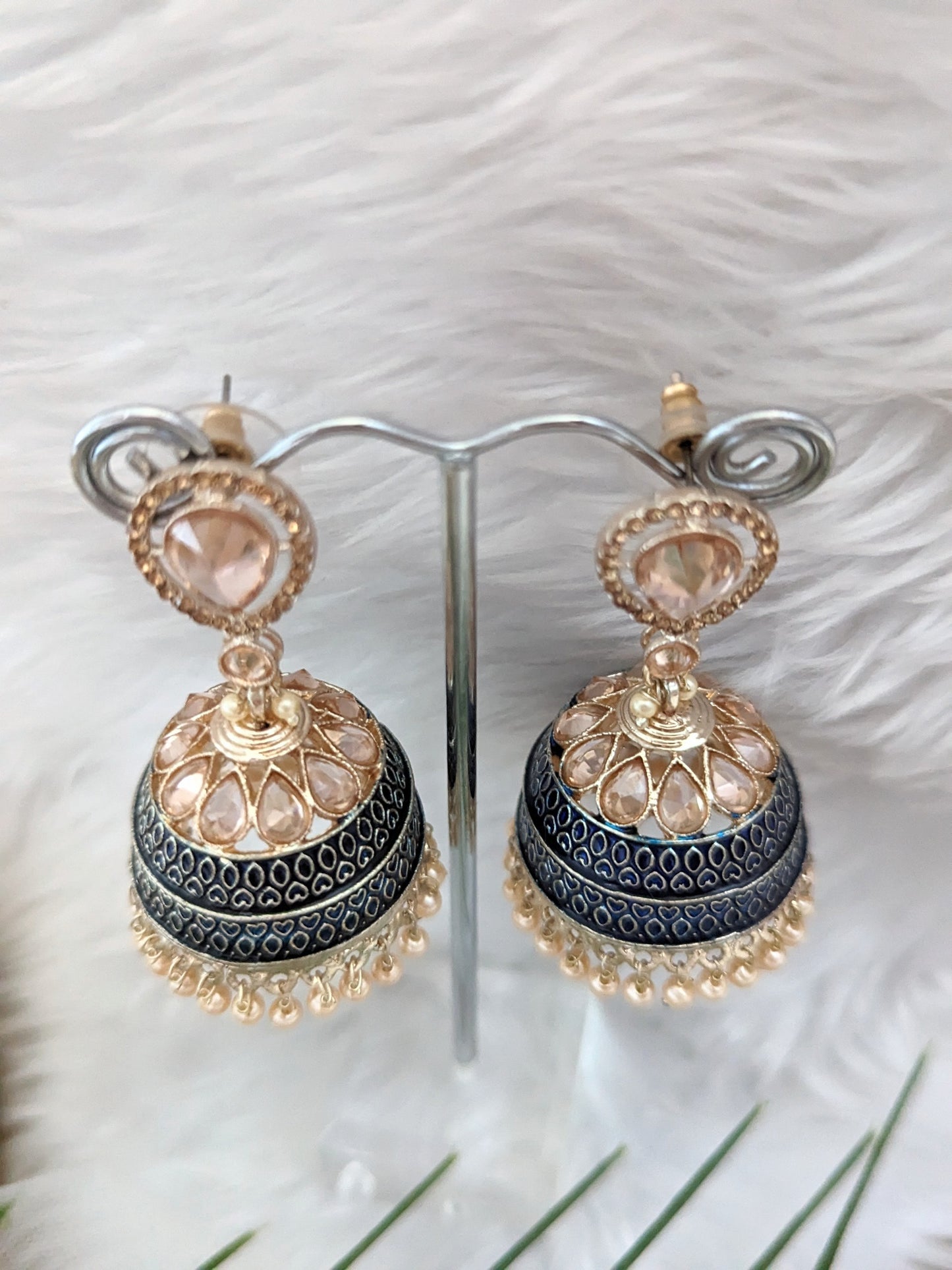 Darshana Jhumkas - Dark Blue